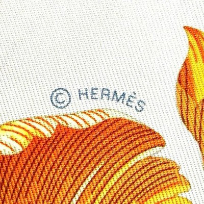 HERMES SILK SCARF GAVROCHE TULIP MANIA STYLISH MINT