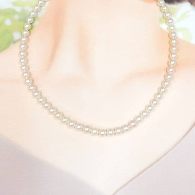 MIKIMOTO AKOYA PEARL NECKLACE, 6.5-6.8MM, 45CM, 14K WHITE GOLD FASHION JEWELRY