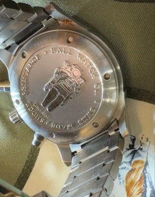 BALL WATCH STOKEMAN CHRONOGRAPH CM1090C-SJ-BKBE AUTOMATIC SILVER MEN'S WATCH SS