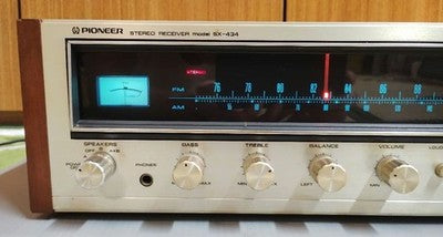 PIONEER SX-434 VINTAGE AM FM STEREO RECEIVER RADIO TUNER 1974 TESTED WORKING