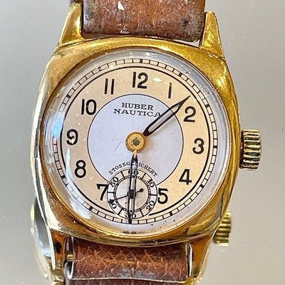 HUBER NAUTICA ANTIQUE WATCH LADIES HAND WINDING 1930S VINTAGE SWISS