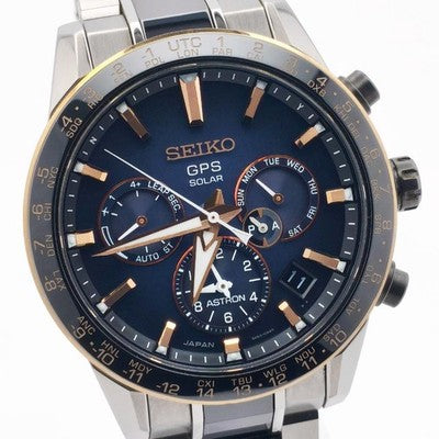SEIKO ASTRON SBXC007 5X DUAL TIME GPS SOLAR WATCH LIMITED RARE JAPAN