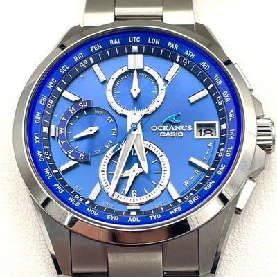 CASIO OCEANUS MANTA OCW-T2600-2A3JF TITANIUM SOLAR RADIO CONTROL WATCH MINT