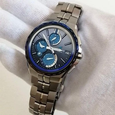 CASIO OCEANUS MANTA OCW-S5000AP-2AJF JAPAN INDIGO LIMITED EDITION TITANIUM WATCH