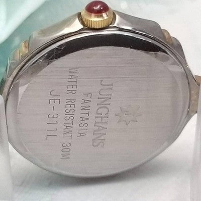JUNGHANS BRACELET-STYLE WOMEN'S WATCH WITH STONES GERMAN MADE ROUND FACE