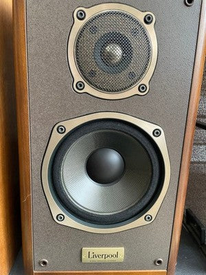 ONKYO D-500II LIVERPOOL BOOKSHELF SPEAKERS PAIR TESTED WORKING W/ PIONEER CABLES