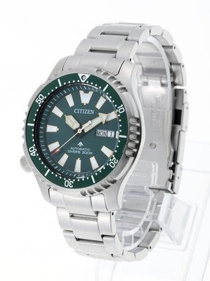 CITIZEN PROMASTER NY0099-81X GREEN AUTOMATIC MEN'S WRISTWATCH ROUND FACE