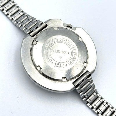 SEIKO 5 ACTUS 6106-8410 UFO CASE 25J AUTOMATIC DAY-DATE 44MM WATCH JAPAN VINTAGE