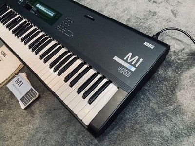 KORG M1 SYNTHESIZER SERVICED W/ NEW LEDS, BATTERY, MANUAL & CASE FROM JAPAN