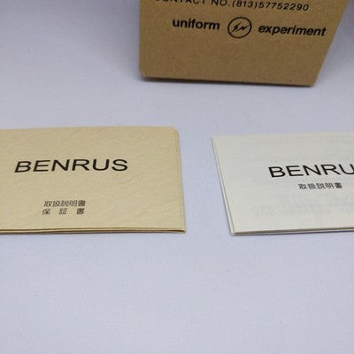 BENRUS U.E. NAVY AUTOMATIC WATCH BLACK NYLON STRAP DATE FUNCTION AS IS
