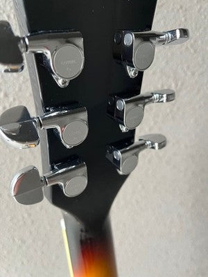 BURNY SRSA-65 SEMI HOLLOW ELECTRIC GUITAR ES-335 TYPE GOTOH LOCKING TUNERS USED