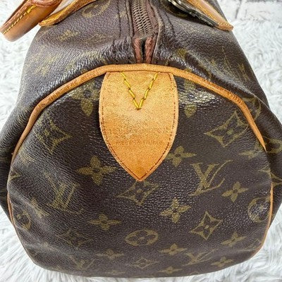 LOUIS VUITTON SPEEDY 30 M41526 MONOGRAM HANDBAG PADLOCK KEY VINTAGE AUTHENTIC