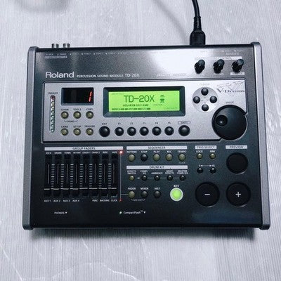 ROLAND TD-20X V-DRUMS ELECTRONIC DRUM MODULE W/ POWER CABLE & MOUNT SCREWS