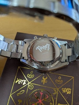BERSERK CHRONOGRAPH WATCH SILVER LIMITED 500 NATURAL DIAMOND JAPAN ANIME