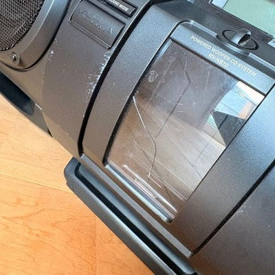 JVC RV-NB70-B PORTABLE CD BOOMBOX WOOFER SPEAKER 2012 TESTED WORKING WITH AC