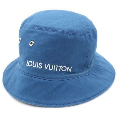 LOUIS VUITTON MONOGRAM ESSENTIAL REVERSIBLE BUCKET HAT M78774 INDIGO USED
