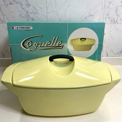 LE CREUSET COQUELLE RAYMOND LOEWY REPRINT EDITION YELLOW RARE USED JP