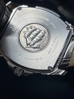 SEIKO CREDOR PACIFIC 8J82-0AC0 QUARTZ DATE BLACK DIAL MENS STAINLESS STEEL WATCH