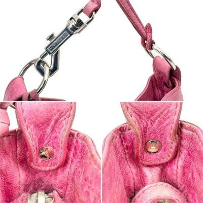 BALENCIAGA GIANT HIP SHOULDER BAG PINK LEATHER MIRROR AUTHENTIC