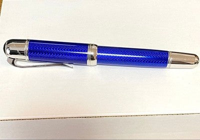 Montblanc 2003 Jules Verne Writers Series Fountain Pen M Nib Blue w/ Box Rare