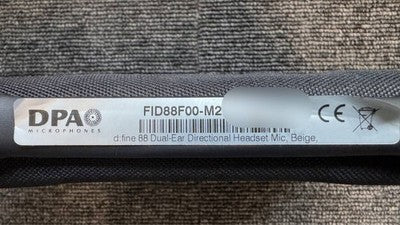 DPA FID88F00-M2 HEADSET CONDENSER MICROPHONE DUAL-EAR BROWN AS IS