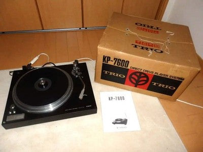 TRIO KP-7600 DIRECT DRIVE RECORD PLAYER TURNTABLE - WITH ORIGINAL BOX & MANUAL