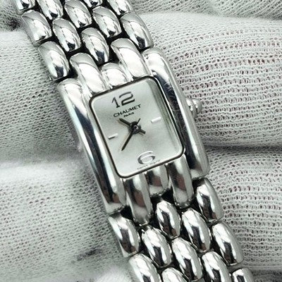 CHAUMET KAYSIS LADIES WATCH SILVER DIAL SQUARE STAINLESS STEEL