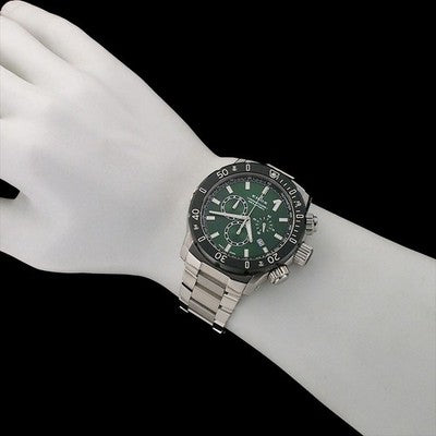 EDOX CHRONO OFFSHORE 1 10221 QUARTZ CHRONOGRAPH GREEN DIAL 45MM MEN'S WATCH