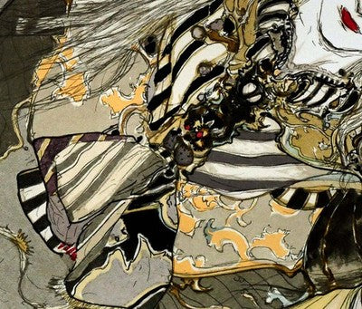YOSHITAKA AMANO SAI LITHOGRAPH LIMITED SIGNED WITH CERTIFICATE FRAMED ART