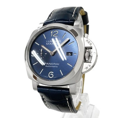 PANERAI LUMINOR MARINA PAM01313 W SERIAL AUTOMATIC STAINLESS STEEL BLUE DIAL