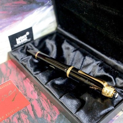 MONTBLANC VOLTAIRE WRITERS EDITION FOUNTAIN PEN 1995 18K M NIB SILVER VERMEIL JP