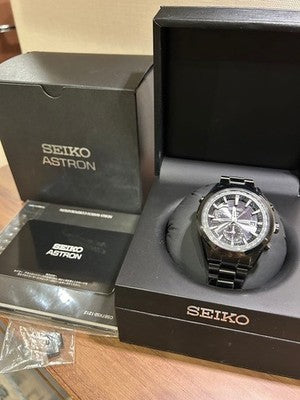 SEIKO ASTRON 7X52 0AA0 GPS SOLAR TITANIUM WATCH BLACK JAPAN RARE