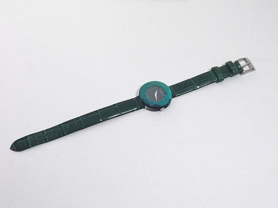 CENTURY COUTURE 832.8.S.70I.12.CEK GREEN STAINLESS STEEL WRISTWATCH USED AUTH