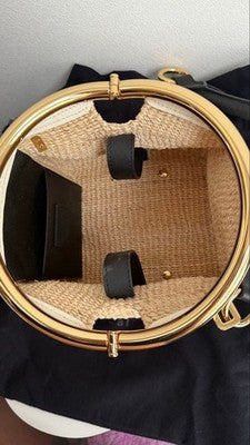 SACAI ABAKA PURSKET BAG RAFFIA SHOULDER BAG 2-WAY USED WITH DUST BAG