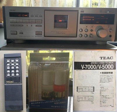 TEAC V-7000 CD/MD CASSETTE DECK 100V 20W   FOR PARTS OR NOT WORKING