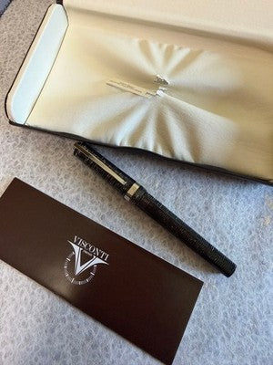 VISCONTI WALL STREET FOUNTAIN PEN, GREY, FINE NIB, UNUSED W/ BOX DEGRADATION