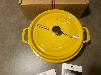 STAUB SHALLOW COCOTTE RONDE ROUND 26CM CITRON RARE NEW JP