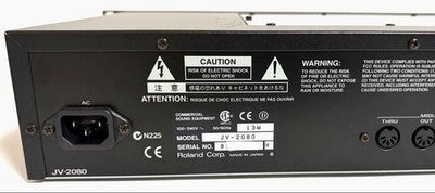 ROLAND JV-2080 SYNTHESIZER SOUND MODULE RACK UNIT W/ MANUAL CABLE TESTED