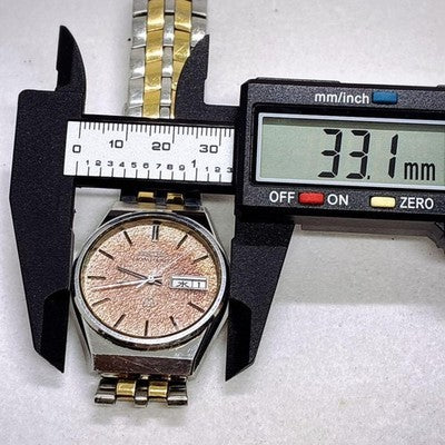 SEIKO GRAND QUARTZ 9943-8020 SNOWFLAKE PINK DIAL TWIN QUARTZ WATCH JAPAN RARE