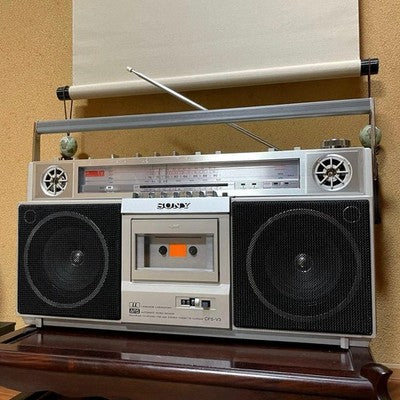 SONY CFS-V3 ZILBAP MX VINTAGE BOOMBOX CASSETTE RADIO SERVICED TESTED WITH KIT