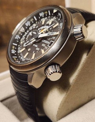 CITIZEN PROMASTER ALTICHRON ALTIMETER COMPASS ADVENTURE WATCH 48MM BLACK GRAY