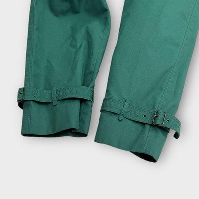 BURBERRY DOUBLE GUN FLAPS TRENCH COAT GREEN LIMITED EDITION MEN'S SIZE 46 L