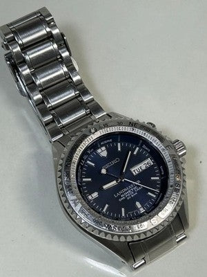SEIKO LANDMASTER 5M43 0E80 KINETIC MENS WATCH WORKING JAPAN RARE VINTAGE