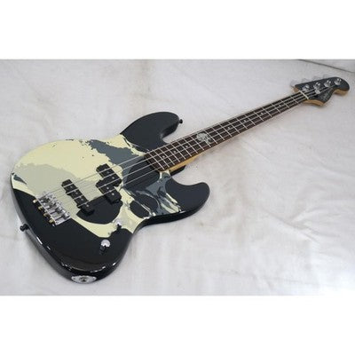 SQUIER FRANK BELLO JAZZ BASS PJ SIGNATURE ANTHRAX SKULL DESIGN W/GIG BAG JAPAN