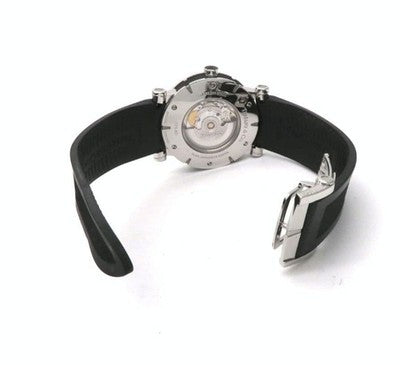 TIFFANY & CO. ATLAS GENT Z1000.70 AUTOMATIC WATCH WHITE DIAL BLACK RUBBER MEN'S