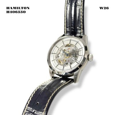HAMILTON AMERICAN CLASSIC RAILROAD H406550 AUTOMATIC SKELETON DIAL WATCH