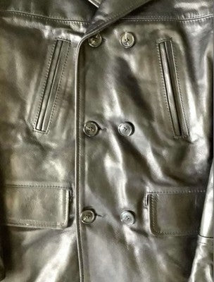 AERO LEATHER BARNSTORMER STEERHIDE LEATHER COAT JACKET BROWN SIZE L