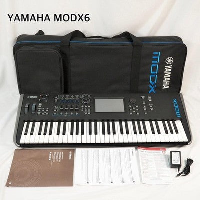 YAMAHA MODX6 61 KEY SYNTHESIZER W ORIGINAL CASE AC ADAPTER EXCELLENT JP