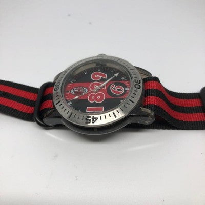 AC MILAN WATCH BLACK & RED EXCELLENT CONDITION WORKING WELL FROM JAPAN SOCCER