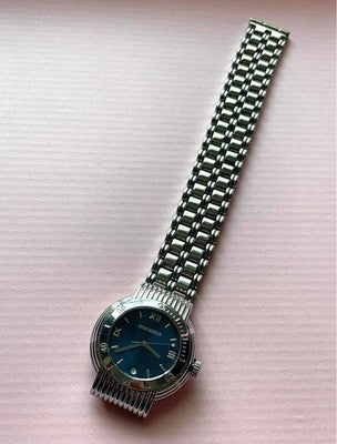 BOUCHERON AG212942 BLUE DIAL 10ATM WATER RESISTANT SWISS QUARTZ WATCH STAINLESS